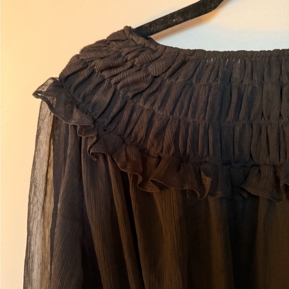 NetWork Black Ruffled Women's Top - Picture 9 of 9